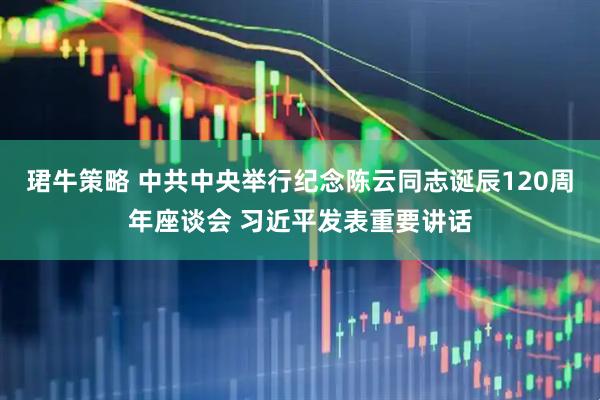 珺牛策略 中共中央举行纪念陈云同志诞辰120周年座谈会 习近平发表重要讲话
