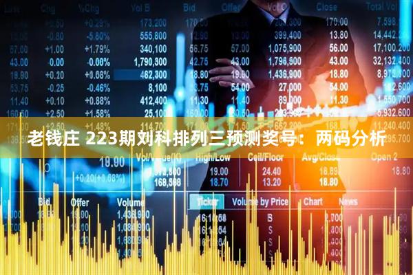 老钱庄 223期刘科排列三预测奖号：两码分析